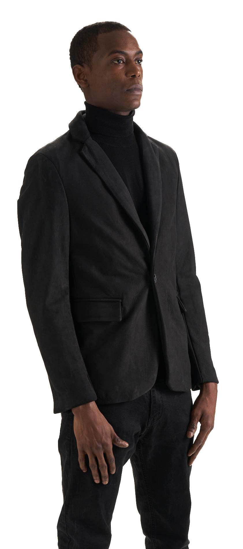 DANIELE BASTA LEATHER AND SILVER JACKET - himba tex